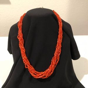 Multi strand coral necklace